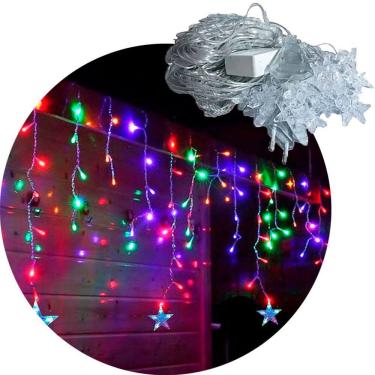 Imagem de Pisca Cascata De Natal 600 Lâmpadas LEDs Colorido 220v 15M