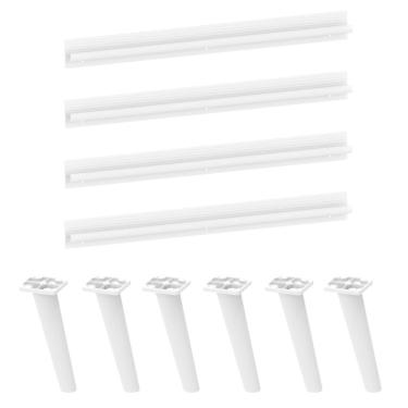 Imagem de Kit 4 Puxadores com 6 Pés Palito Retrô para Balcão Cozinha 150cm Veneza Multimóveis MP2312