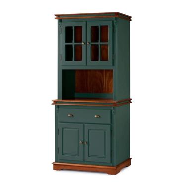 Imagem de Cristaleira Arca e Oratório 4 Portas 1 Gaveta Manchester 2002 Linz Móveis - Verde Musgo/Imbuia