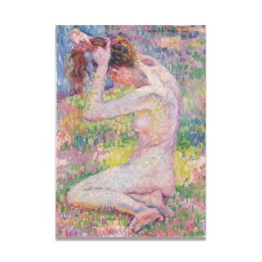 Imagem de Arrume o cabelo comprido Arte neoimpressionista belga: Théo van Rysselberghe Decoração de tela 50 x 70 cm sem moldura