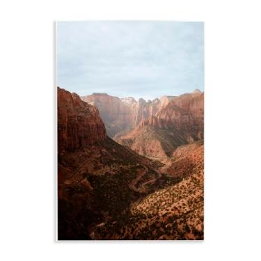 Imagem de Stupell Industries Arte de placa de parede do Vast Canyon Zion Park, design por Jade Sharp Photo, 15 x 10