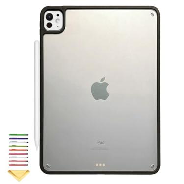 Imagem de UUcovers Capa para iPad Pro de 12,9 polegadas 6ª/5ª/4ª/3ª geração (2022/2021/2020/2018) [suporta 2º carregamento de lápis], acessório magnético, traseira rígida translúcida fina e à prova de choque