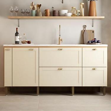 Imagem de Gabinete de Cozinha Jequitiba 194 cm Balcão de Pia 100% Mdf - Rainha d