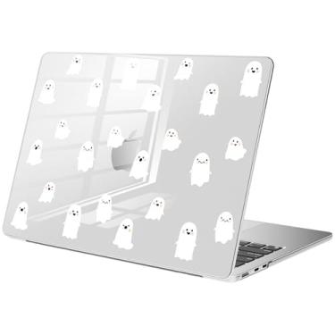 Imagem de BlHMCASE Compatível com MacBook Air de 13,5 polegadas M4 M3 M2 2025-2022 A3240 A3113 A2681, capa rígida protetora fantasma de Halloween para MacBook Air 13.6