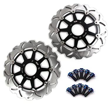Imagem de Discos de freio dianteiro Arashi Rotores com parafusos de montagem para Suzuki Hayabusa GSX1300R 1999-2007, GSXR 600 97-03, GSXR 750 96-03, GSXR 1000 01-02, TL1000R 98-03, TL1000S 97--01, GSX. 1400 02
