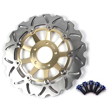 Imagem de Arashi Rotor de disco de freio dianteiro com parafusos de montagem para Suzuki GSF Bandit 250 1990, GS400 1989, GSF 400 89-96, GS500E 89-03, GS500F 04-08, acessórios de substituição de motocicleta