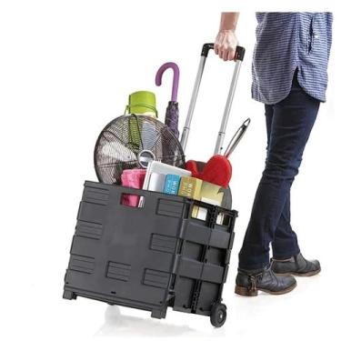 Imagem de Carrinho De Compras Feira Mercado Dobravel Carro de ferramentas suport