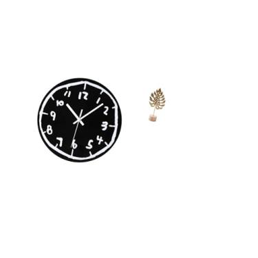 Imagem de Fenteer Relógio de Parede Acrílico Minimalista Moderno com Escultura de Folha, Arte, Ornamento Decorativo Silencioso para Cozinha, Escritório, Sala de Jantar,