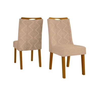 Imagem de Cadeira Sala De Jantar Stela Ipe-linho Saara Bege - Dj Móveis