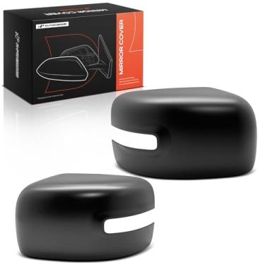 Imagem de A-Premium 2 peças de tampas de espelho retrovisor do lado do motorista e do passageiro - compatível com Jeep BU Series Renegade 2015 2016 2017 2018 - preto com primer com furo de seta