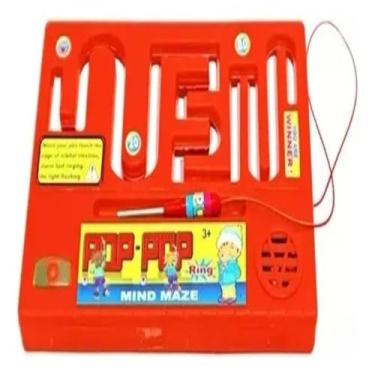 Imagem de Brinquedos Educativos Eletrizante, Labirinto Educativo em Metal, 30x30x20 cm, Desenvolvimento Motor e Coordenação, Manual de Instruções Incluído, para Crianças 3-8 Anos