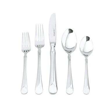 Imagem de ZWILLING Conjunto de talheres Provence de 45 peças, aço inoxidável 18/10, acabamento acetinado espelhado duplo, serviço para 8, 5 peças de mesa e 5 peças de servir