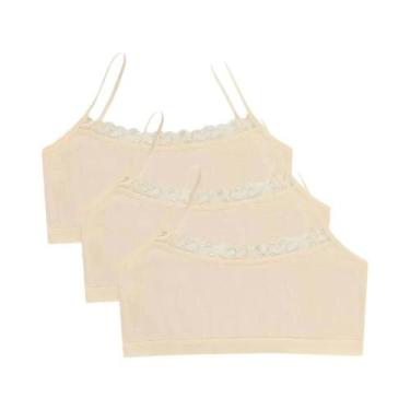 Imagem de Sutiãs De Treinamento Em Renda Para Crianças Adolescentes, 3 Peças, Co