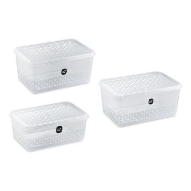 Imagem de 2X Jogo De Potes 3 Peças Uz Multiuso 3L, 2L E 1 Litros