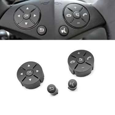 Imagem de Goodithy Acabamento da tampa do botão do volante, acessórios de direção interior substituição de chave do painel de controle para Mercedes Benz C/E/GLK Classe W204 X204 C180 C200 C250 C260 C300 C350