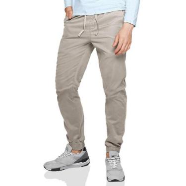 Imagem de Calças masculinas Match Chino Jogger, Slim Fit, cáqui claro