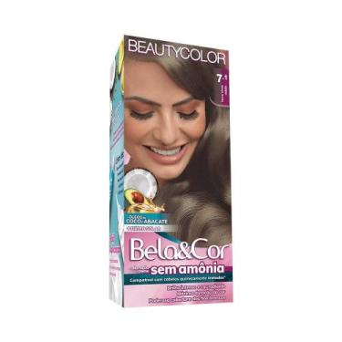 Imagem de Coloração Bela&Cor Sem Amônia 7.1 Louro Cinza Médio - BELA E COR