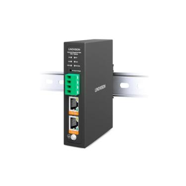 Imagem de Divisor Linovision Industrial Gigabit 90W POE++ com IEEE802.3bt PoE e saída DC 5/9/12/24V, montagem em trilho Din, fonte de alimentação para câmeras PTZ, sistemas de controle de acesso