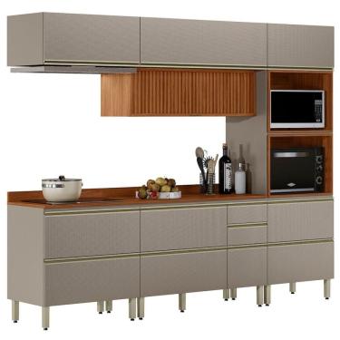Imagem de Cozinha Modulada 5 Pecas 270 cm Ripado DP2706 Demartez