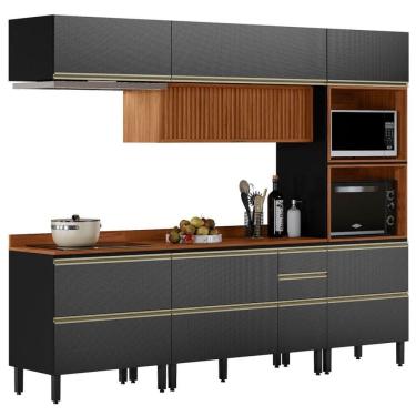 Imagem de Cozinha Modulada 5 Pecas 270 cm Ripado DP2706 Demartez