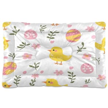 Imagem de Wassud Cama de cachorro fofa amarela para cães pequenos, lavável, impermeável, para viagem, para animais de estimação, portátil, com fundo antiderrapante para uso interno e dormir, 91 x 61 cm