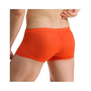 Imagem de Roupa interior de seda gelo calcinha masculina sexy boxer shorts cueca