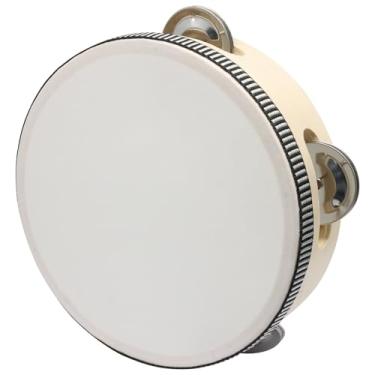 Imagem de Jiozermi Pandeiros de madeira de 15 cm para adultos igreja, pandeiros portáteis com sinos de toque instrumentos musicais educativos, adultos, igreja, escola e festa