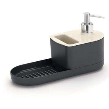 Imagem de Porta Detergente e Sabonete Líquido Preto – Com Porta Bucha e Dispenser para Sabão em Barra - 14 * 24.5 * 10cm