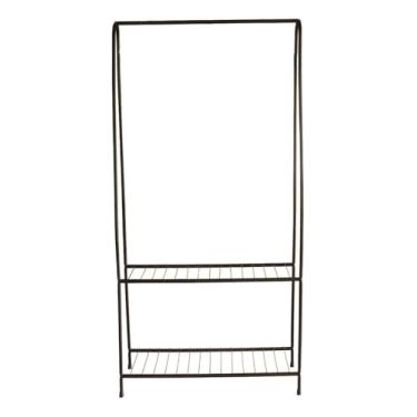 Imagem de Cabideiro de chão preto com duas camadas