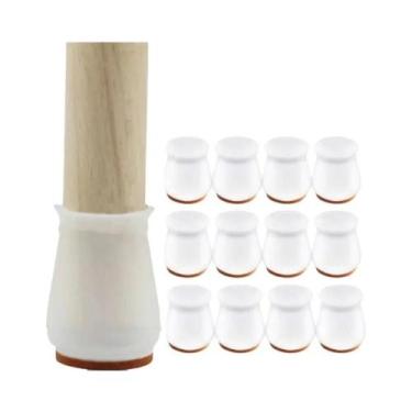 Imagem de Protetores De Pés De Cadeira De Silicone Para Pisos De Madeira, Capas 