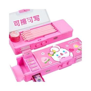 Imagem de Estojo De Lápis Com Fechadura Inteligente De Duas Camadas Para Meninas