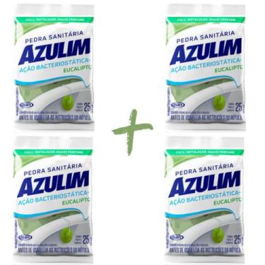 Imagem de Pedra Sanitária 25g kit 4Unidades Lavanda Floral Jasmim Eucalipto Azul