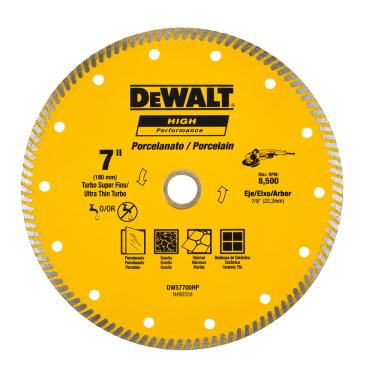 Imagem de Disco Diamantado Porcelanato 7 (180Mm) - Esmerilhadeira Dewalt
