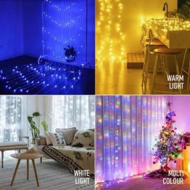 Imagem de Cortina De Led Pisca Decoração Festa 288 Lampadas 110V 3x2MT - TOP NAT