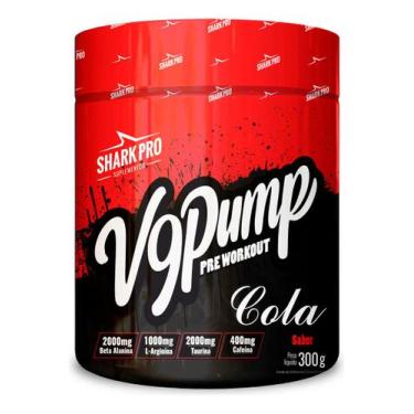 Imagem de V9 Pump Pré Treino Shark Pro Com Beta Alanina 300g, Cola