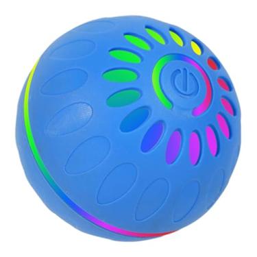 Imagem de Ｂｅｓｇａ Bola Inteligente Interativa para Cães, Brinquedo Automático com Rolamento, Bola Móvel Recarregável via USB com Luzes Coloridas para Quintal e Jardim, Azul