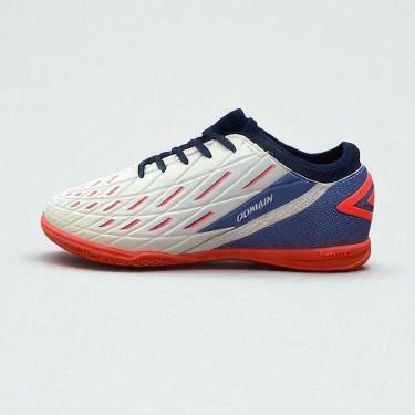 Imagem de Chuteira Futsal Infantil Umbro Domain - Branco/Azul-Unissex