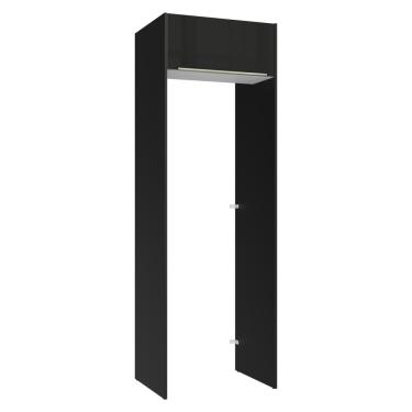 Imagem de Porta-Geladeira 73 cm 1 Porta Basculante Preto/Branco/Preto Lux Madesa