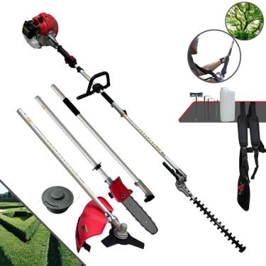 Imagem de Motopodador de Galhos Toyama Bipartido À Gasolina 2 Tempos 43cc 1,8HP 9.200rpm Com Carretel de Nylon + Lâmina 3 Pontas + Sabre 10 Polegadas + Extensor