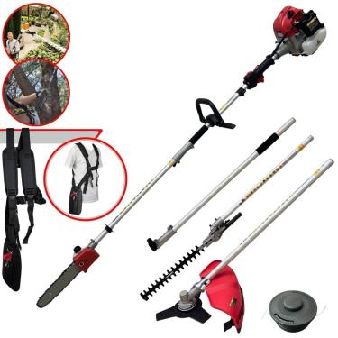 Imagem de Roçadeira Toyama Bipartido 4 Em 1 À Gasolina 2T 1,8HP 43cc 9.200rpm TBC43MT Com Carretel de Nylon + Lâmina 3 Pontas + Sabre 10 Polegadas + Extensor