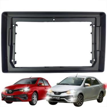 Imagem de Moldura painel toyota etios central multimídia 9 polegadas 2011 a 2023