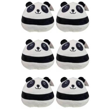 Imagem de Kit 6x Brinquedos Pelúcia de Animais Panda - Ty Rara