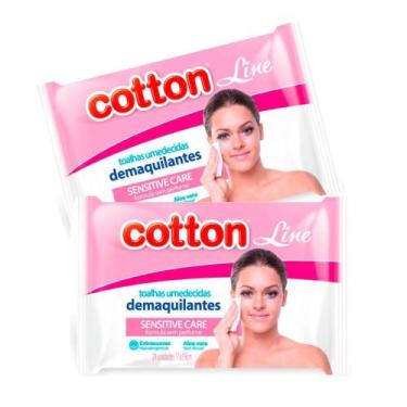 Imagem de Toalhas Umedecidas Demaquilantes 48 Unidades - Cotton Line