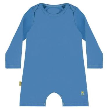 Imagem de Macacão Bebe Praia Piscina Com Proteção Uv 50+ - Bb3, 3anos, Azul