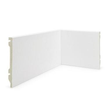 Imagem de Kit 72m Linear Rodapé de Poliestireno 15cm x 15mm x 2,40m Liso Nfr Bra