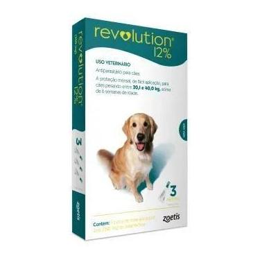 Imagem de Antipulgas revolution 12% cães de 20,1kg a 40kg - 3 pipetas - ZOETIS