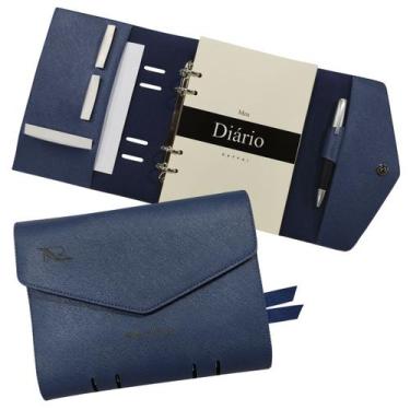 Imagem de Agenda Meu Diário 140-R Raffai Couros, Azul Jeans