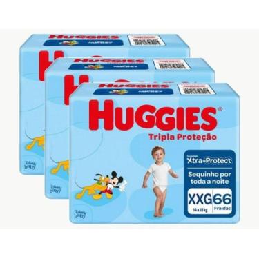 Imagem de Fraldas Huggies Disney Tripla Proteção Tamanho Xxg De 14 A 18 Kg Kit C