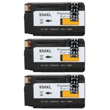 Imagem de Kit 3 Cartucho 564 Preto  Officejet 8702 7720 8210