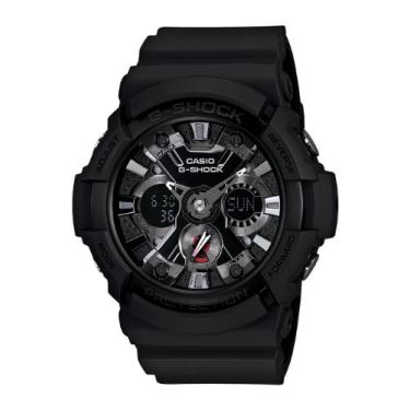 Imagem de Casio GA201-1A Men's G-Shock Ana-Digi Alarm World Timer Black Resin Watch